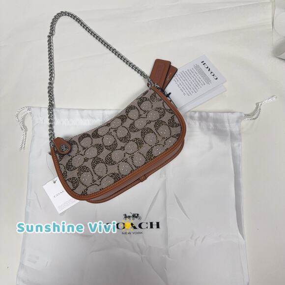 NWT Coach Limited Swinger 20 In Crystal Signature Jacquard Shoulder Bag CW568 - Picture 1 of 16